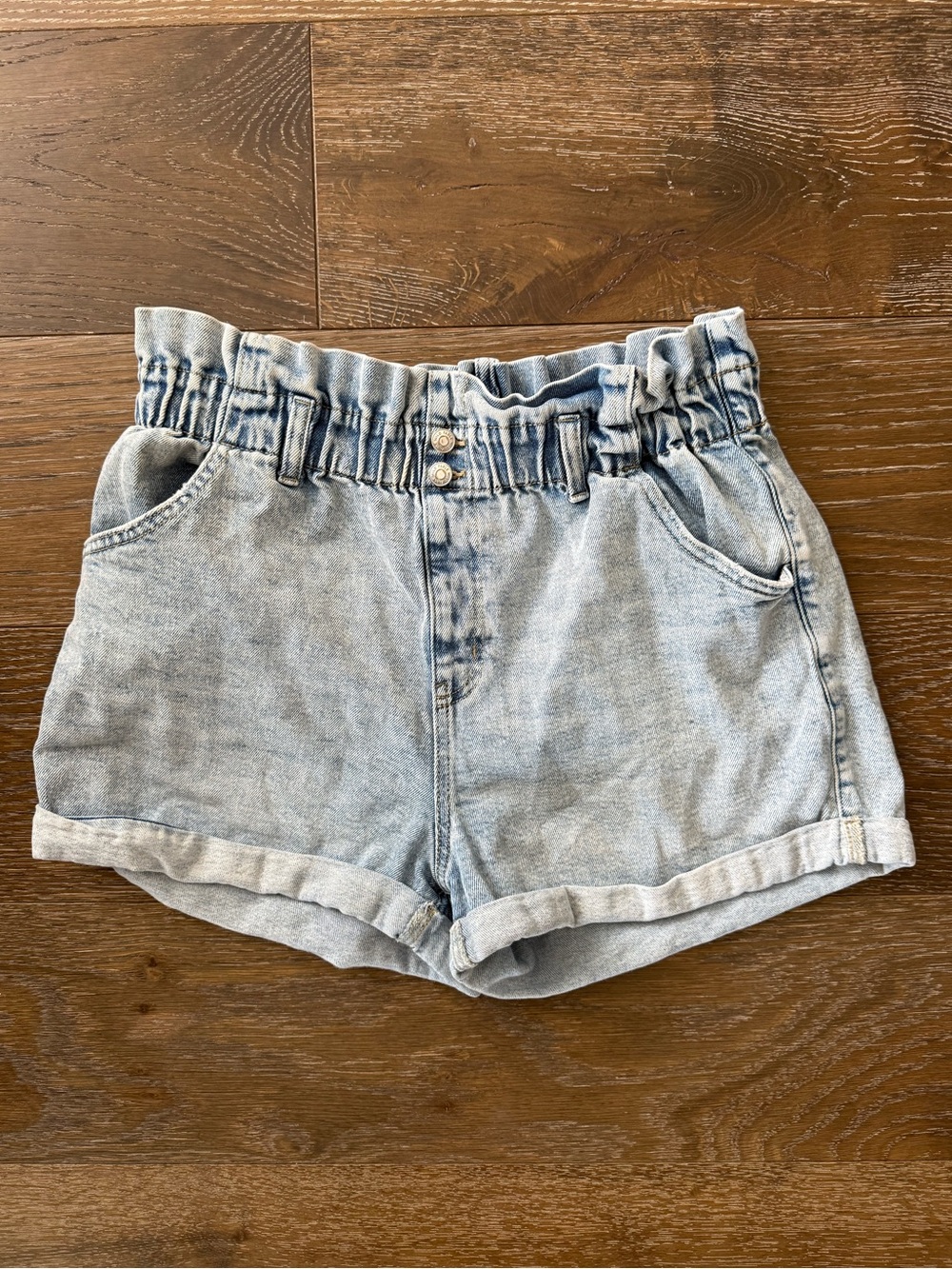 Wild Fable - Light Wash Denim Paperbag Waist Shorts